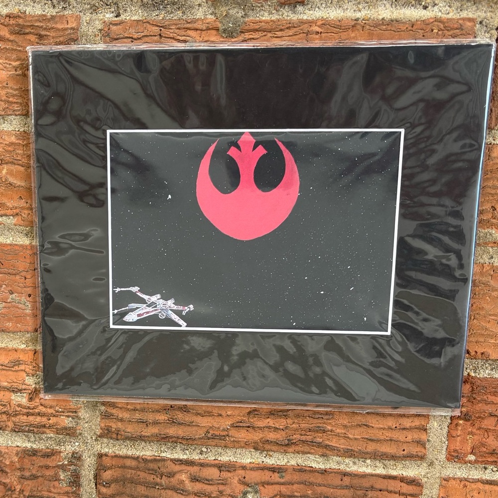 Star Wars Rebel Alliance Print with X Wing Fighter